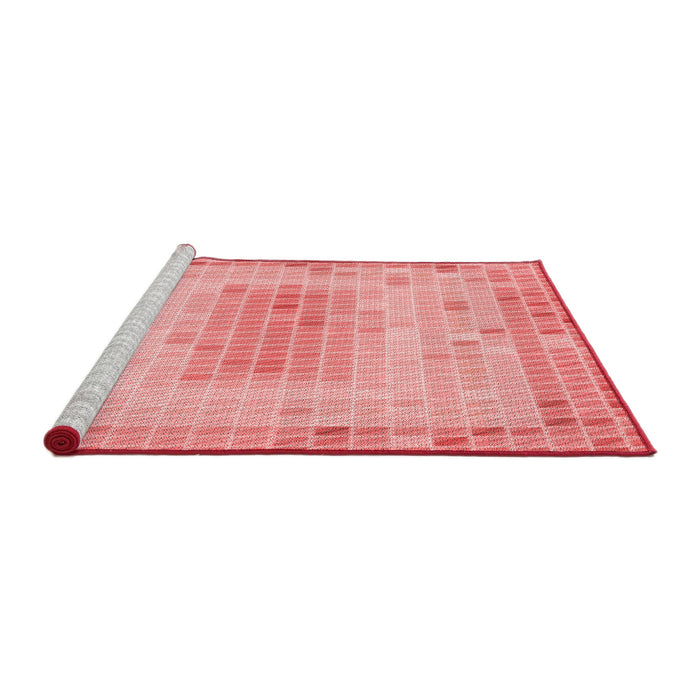 Sideview of Machine Washable Transitional Pastel Pink Rug, wshpat2590rd