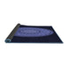 Thickness of Patterned Night Blue Rug, pat2591blu