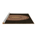 Sideview of Machine Washable Transitional Sienna Brown Rug, wshpat2591brn