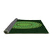 Thickness of Patterned Dark Lime Green Rug, pat2591grn