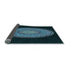 Thickness of Patterned Glacial Blue Ice Blue Rug, pat2591lblu