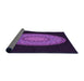 Thickness of Patterned Dark Orchid Purple Rug, pat2591pur