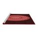 Sideview of Machine Washable Transitional Red Rug, wshpat2591rd