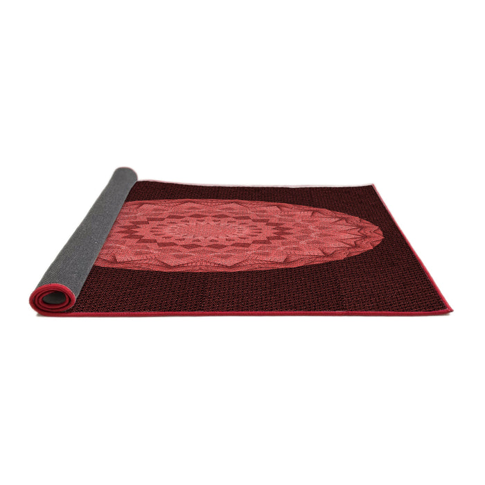 Thickness of Patterned Red Rug, pat2591rd