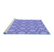 Sideview of Machine Washable Transitional Purple Mimosa Purple Rug, wshpat2592blu