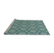 Sideview of Machine Washable Transitional Azure Blue Rug, wshpat2592lblu