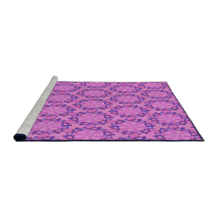 Sideview of Machine Washable Transitional Purple Rug, wshpat2592pur