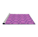 Sideview of Machine Washable Transitional Purple Rug, wshpat2592pur