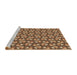 Sideview of Machine Washable Transitional Saddle Brown Rug, wshpat2593brn