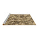 Sideview of Machine Washable Transitional Brown Sand Brown Rug, wshpat2594brn