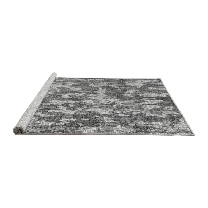 Sideview of Machine Washable Transitional Cloud Gray Rug, wshpat2594gry