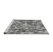 Sideview of Machine Washable Transitional Cloud Gray Rug, wshpat2594gry