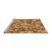 Sideview of Machine Washable Transitional Orange Rug, wshpat2594org