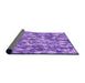 Thickness of Patterned Violet Purple Rug, pat2594pur