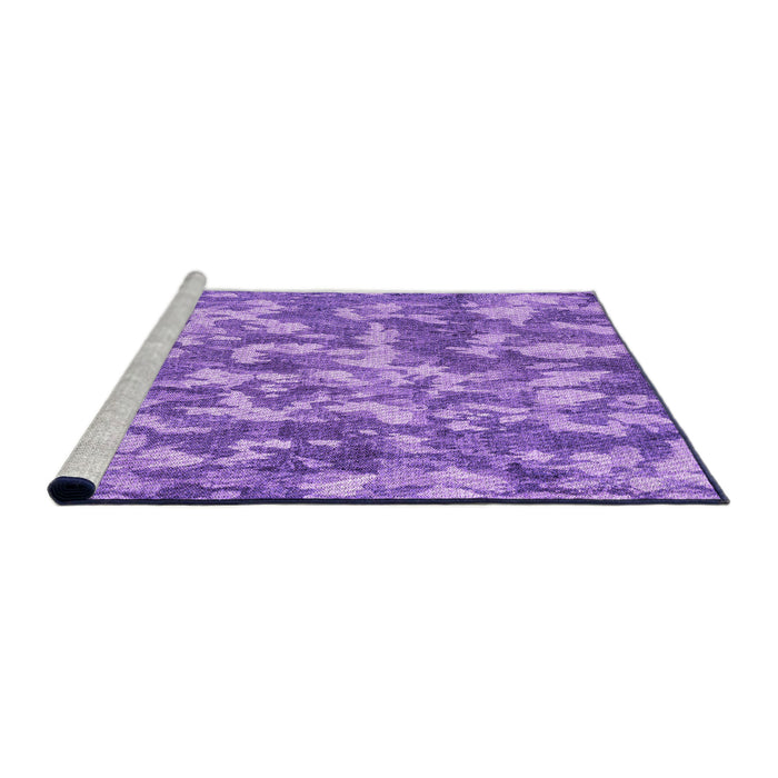 Sideview of Machine Washable Transitional Violet Purple Rug, wshpat2594pur