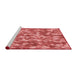 Sideview of Machine Washable Transitional Ruby Red Rug, wshpat2594rd