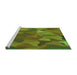 Sideview of Machine Washable Transitional Antique Bronze Green Rug, wshpat2595grn