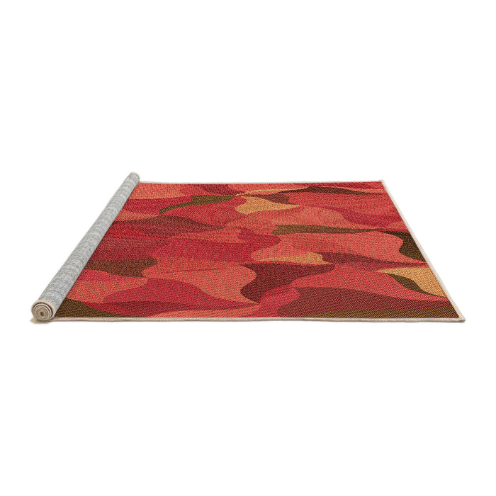 Sideview of Machine Washable Transitional Red Rug, wshpat2595org
