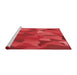 Sideview of Machine Washable Transitional Red Rug, wshpat2595rd