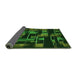 Thickness of Patterned Dark Lime Green Rug, pat2596grn
