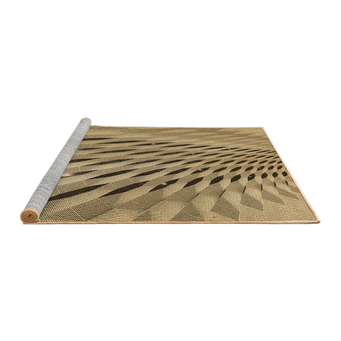 Sideview of Machine Washable Transitional Red Brown Rug, wshpat2597brn