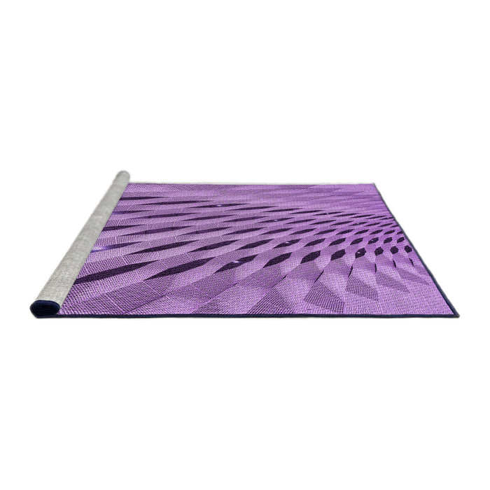 Sideview of Machine Washable Transitional Violet Purple Rug, wshpat2597pur