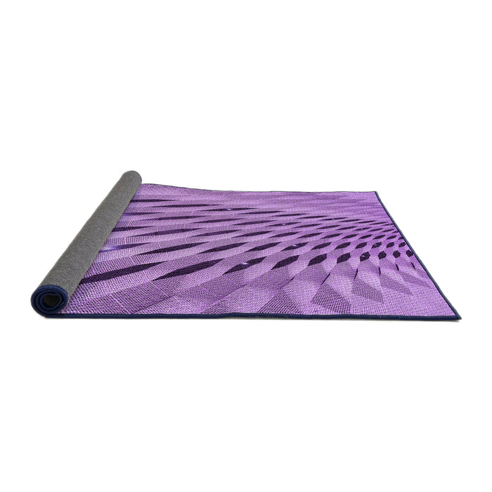 Thickness of Patterned Violet Purple Rug, pat2597pur