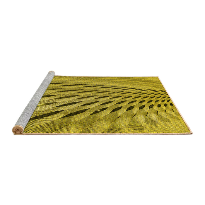 Sideview of Machine Washable Transitional Oak Brown Rug, wshpat2597yw