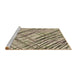 Sideview of Machine Washable Transitional Coffee Brown Rug, wshpat2598brn