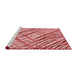 Sideview of Machine Washable Transitional Pastel Pink Rug, wshpat2598rd