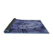 Thickness of Patterned Blue Rug, pat2599blu