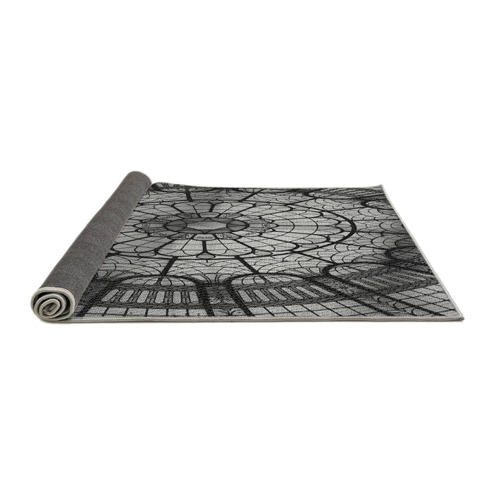 Thickness of Patterned Dark Gray Rug, pat2599gry