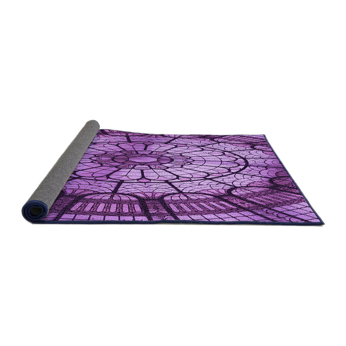 Thickness of Patterned Purple Rug, pat2599pur