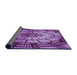 Thickness of Patterned Purple Rug, pat2599pur