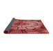 Thickness of Patterned Saffron Red Rug, pat2599rd