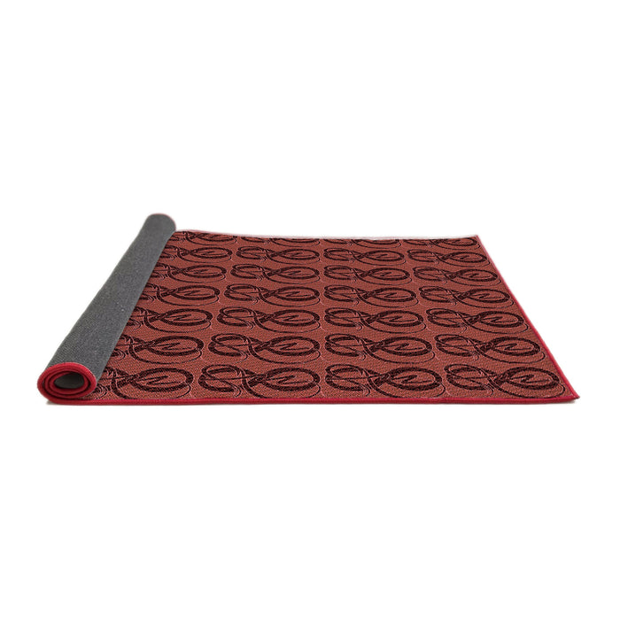 Thickness of Patterned Red Rug, pat26rd