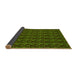 Thickness of Patterned Dark Forest Green Rug, pat26yw