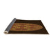 Thickness of Patterned Saddle Brown Rug, pat260org