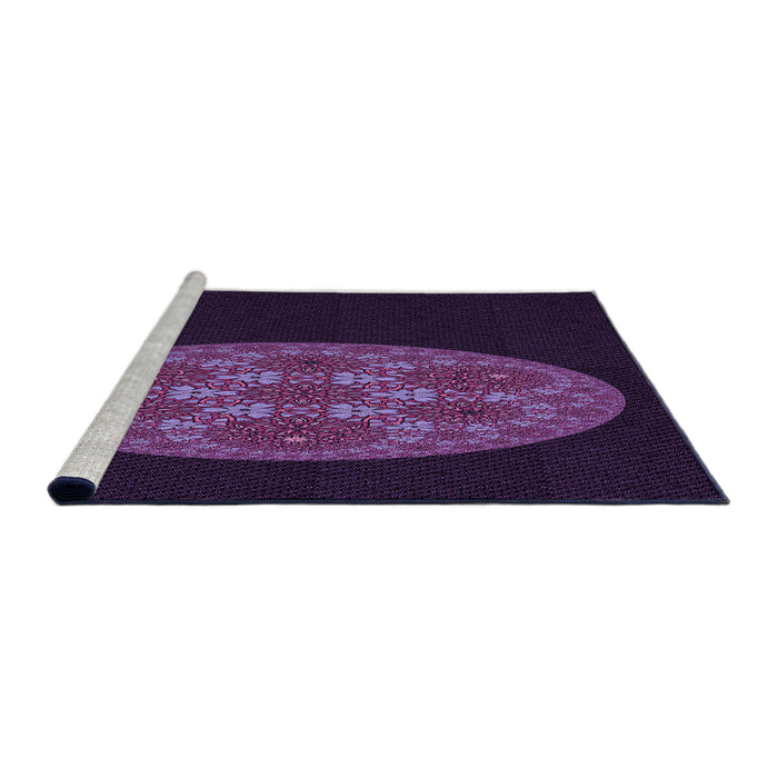 Sideview of Machine Washable Transitional Deep Purple Rug, wshpat260pur