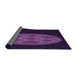 Thickness of Patterned Deep Purple Rug, pat260pur