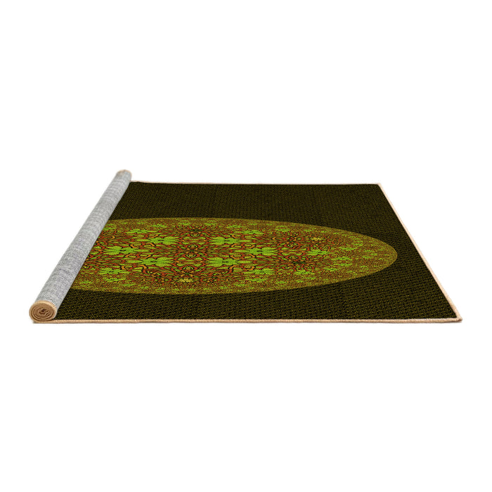 Sideview of Machine Washable Transitional Oak Brown Rug, wshpat260yw
