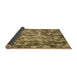 Thickness of Patterned Dark Bronze Brown Rug, pat2600brn