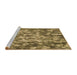 Sideview of Machine Washable Transitional Dark Bronze Brown Rug, wshpat2600brn