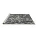 Sideview of Machine Washable Transitional Dark Gray Rug, wshpat2600gry