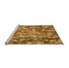 Sideview of Machine Washable Transitional Mahogany Brown Rug, wshpat2600org