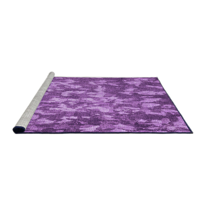 Sideview of Machine Washable Transitional Purple Rug, wshpat2600pur