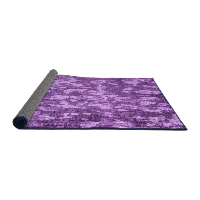 Thickness of Patterned Purple Rug, pat2600pur