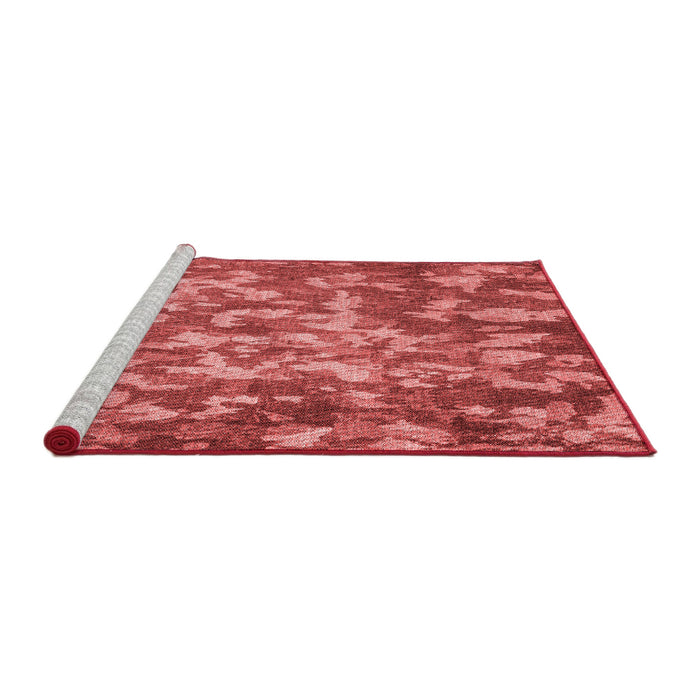 Sideview of Machine Washable Transitional Red Rug, wshpat2600rd