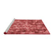 Sideview of Machine Washable Transitional Red Rug, wshpat2600rd