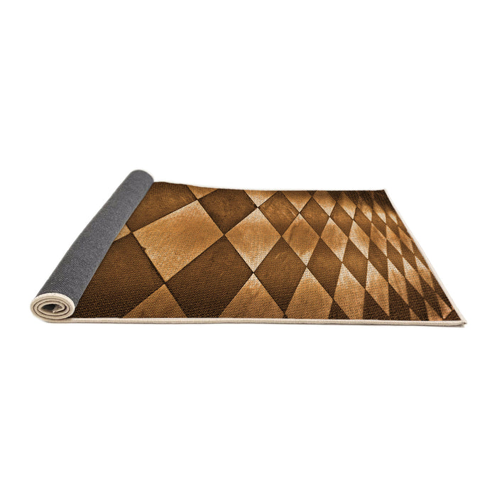 Thickness of Patterned Red Brown Rug, pat2601org